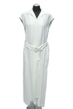 Antonelli Firenze Blouse Long Dress Lia 38 White Sleeveless Linen New