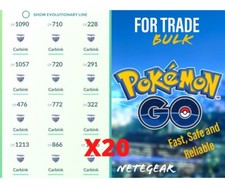 Pokémon Go BULK Carbink x20 For TRADE || Fast Delivery 🔥🔥