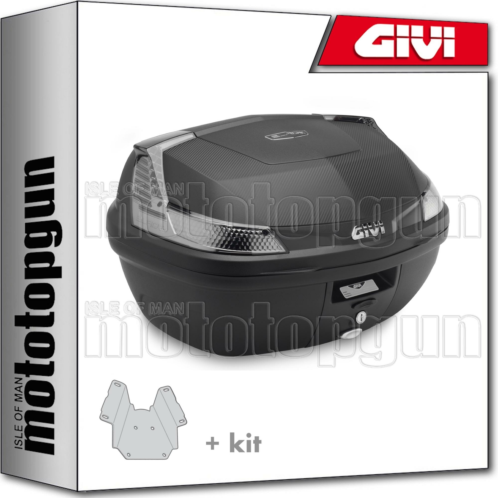 GIVI BAULETTO BLADE B47NTML + PORTAPACCO KYMCO AGILITY 300 R16 2019 19 2020 20