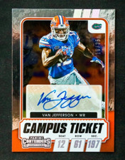 2021 Panini Contenders Draft Picks - Van Jefferson - Auto Campus Ticket SSP /25