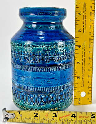 FLAVIA BITOSSI フラヴィア ビトッシ RIMINI BLU Vtg Bitossi Flavia Aldo Londi Ceramic Pottery Rimini Blu