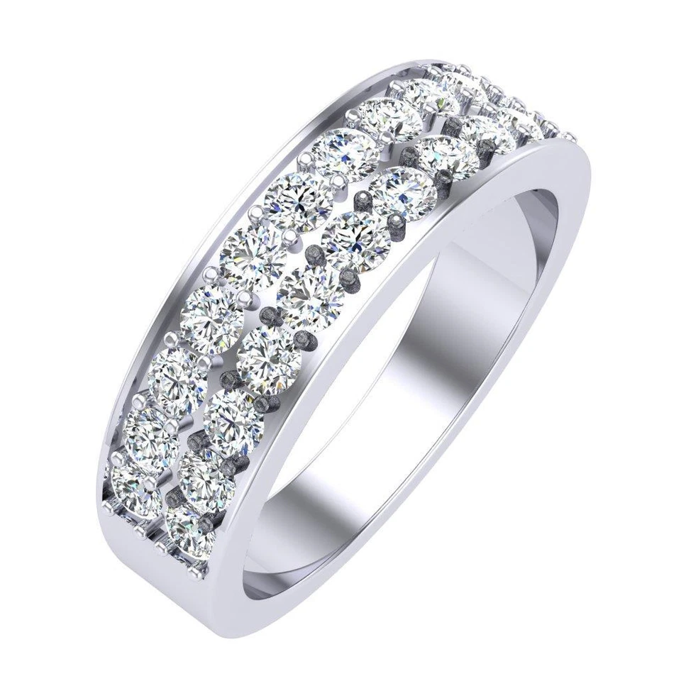 Mens Anniversary Wedding Ring 14K Solid Gold I1 G 1.15 Ct Genuine Diamond 5.80MM - Image 3 of 4