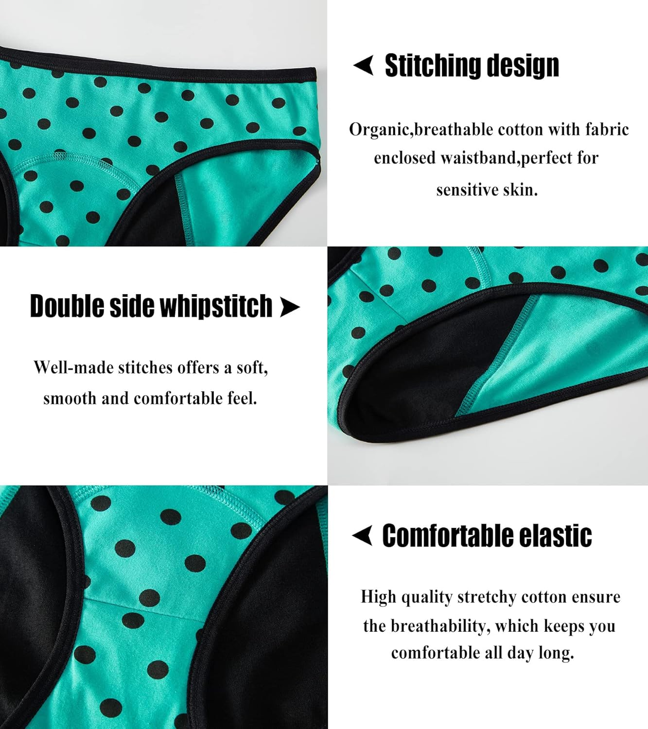 Teen Girls Period Underwear Soft Cotton Panties for Juniors 818 Years