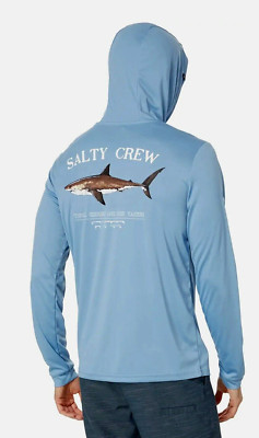 Salty Crew Bruce Hood Sun Shirt LS UPF50+ Tee Men's Pullover Large LL10