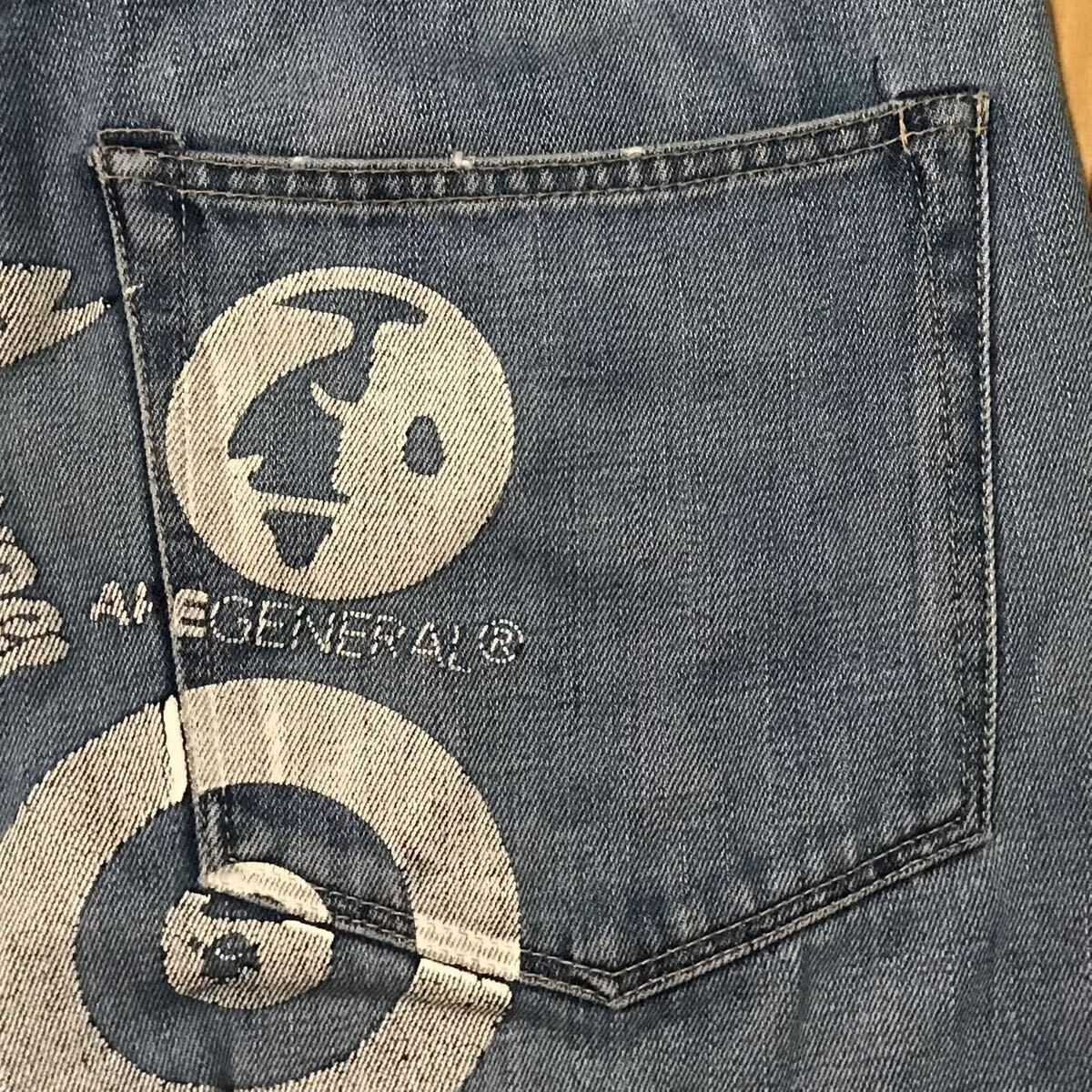 BAPE STA MIX LOGO denim pants a bathing ape NIGO Size S | eBay
