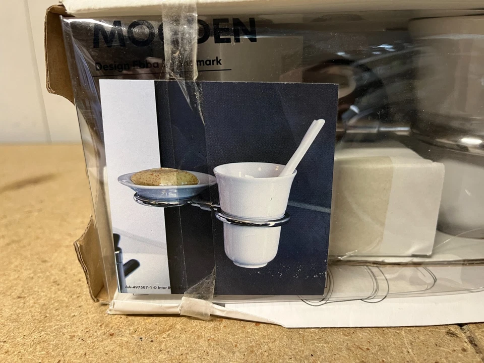 IKEA Mogden 601.976.40 Raro Barra Jabón Soporte Cepillo de Dientes Taza Nuevo, Caja Abierta C49 Foto 2 de 4