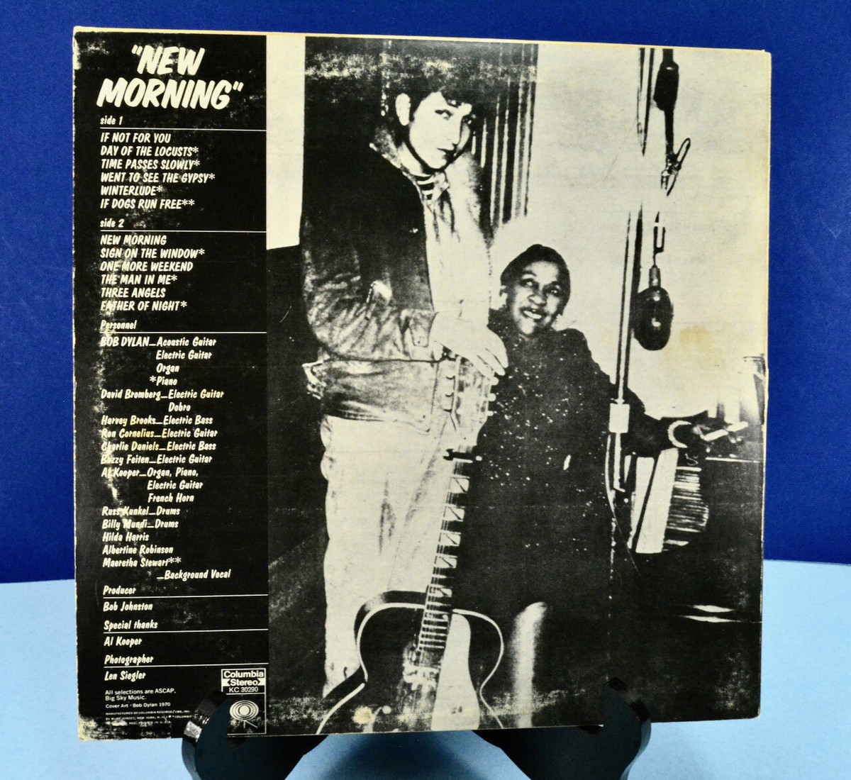 Bob Dylan NEW MORNING 1st Pressing 1970 Columbia Stereo KC-30290