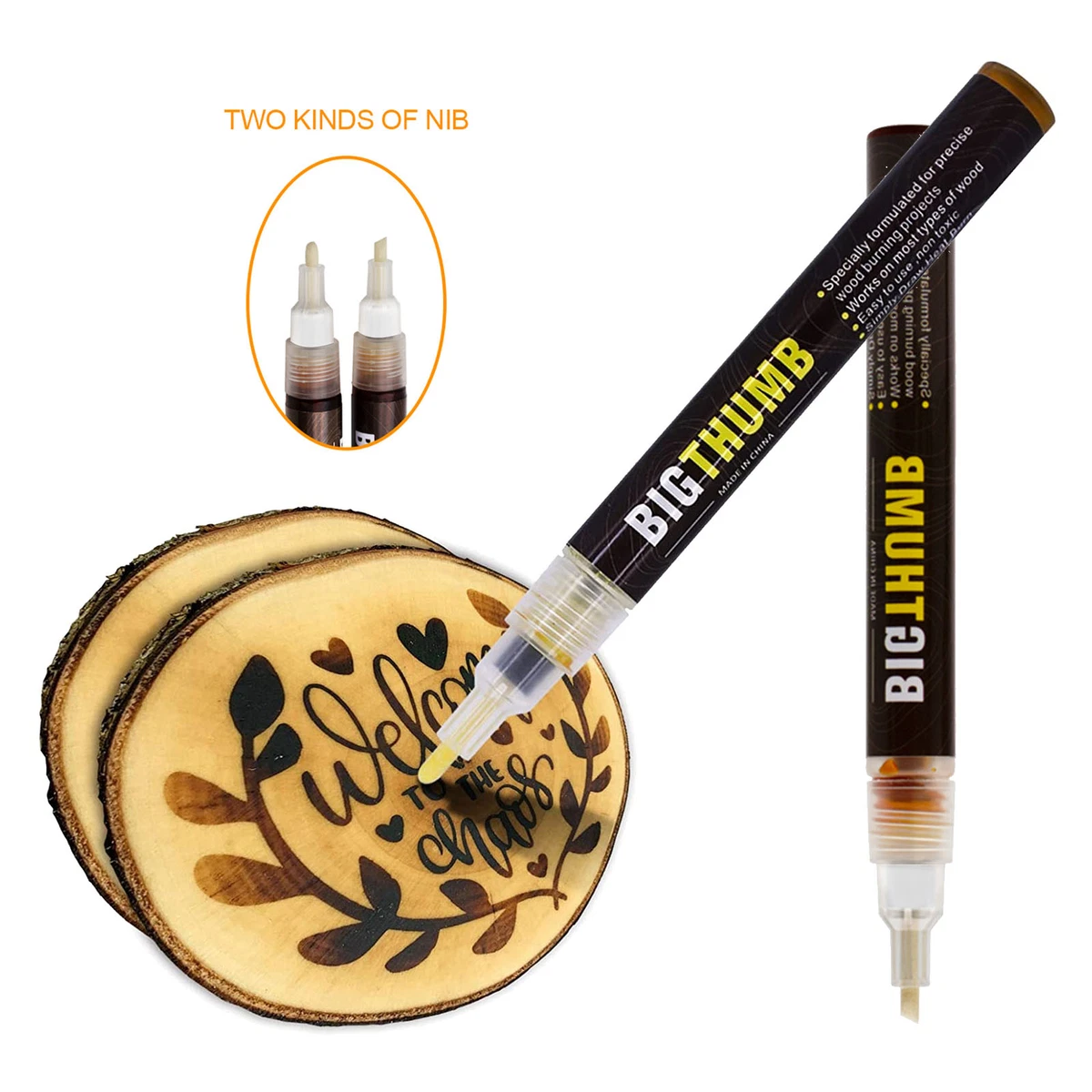 Double Tip Wood Burning Pen Pyrography Marker Wood Burning Marker  Pyrography Marker Pen Easy To Use For Wood Painting Wood Burning Tools For  Crafts