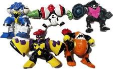 Galoob LGTI Micro Machines Z-BOTS 1993 Burger King Lot of 5 VTG MINT