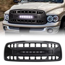 Front Armor Style Grille Bumper Grill Woff-road Lights For 02-05 Dodge Ram 1500