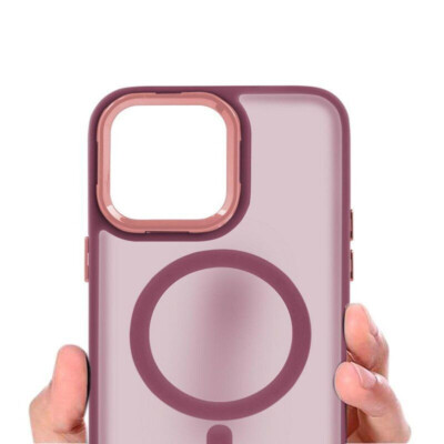 FÜR APPLE IPHONE 15 PRO MAX - MAGMAT Safe Back Case Hülle Tasche Cover WEINROT