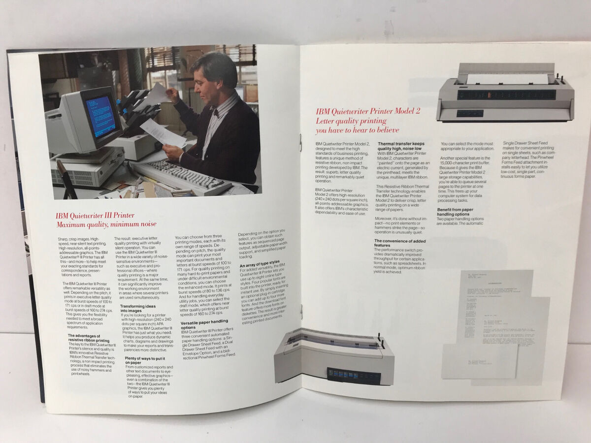 VINTAGE IBM PERSONAL PRINTERS BROCHURE | eBay VINTAGE IBM PERSONAL PRINTERS BROCHURE | eBay