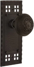 Nostalgic Warehouse Craftsman Plate Egg & Dart Knob Privacy 2.75" ORB 714736