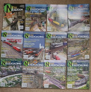 Lot of 12 N SCALE RAILROADING Magazines, 2010-2020 ALL of 2019