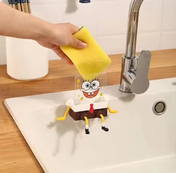 Soporte de esponja para lavavajillas de cocina estante paño de cocina cepillo bob esponja regalo perfecto Foto 2 de 4