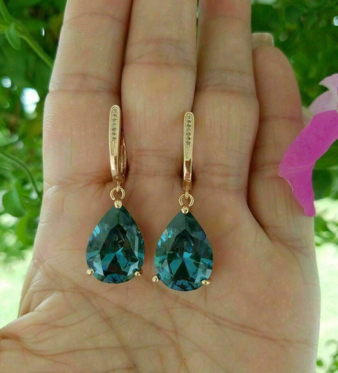 London blue topaz dangle hotsell earrings