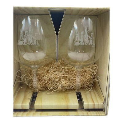 THOMAS ARVID FLEMING'S 10TH ANNIVERSARY SIGNATURE WINE GLASSES BY FAMOUS ARTIST
