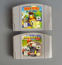 Nintendo 64 N64 - Mario Kart 64 & Diddy Kong Racing - Authentic Tested Very Good
