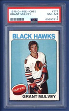 1975-76 O-Pee-Chee #272 GRANT MULVEY (rc) PSA 8 NM-MT Chicago Blackhawks POP 15