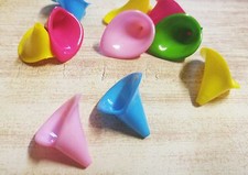 10 Acrylic Flower Beads Calla Lily 25mm Assorted Lot