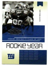 2004 Playoff Honors JEREMY SHOCKEY ROOKIE YEAR #RY-3 New York Giants