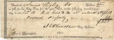 Lincoln Associate Jacob Planck Accepts 1841 Property Tax Payment 