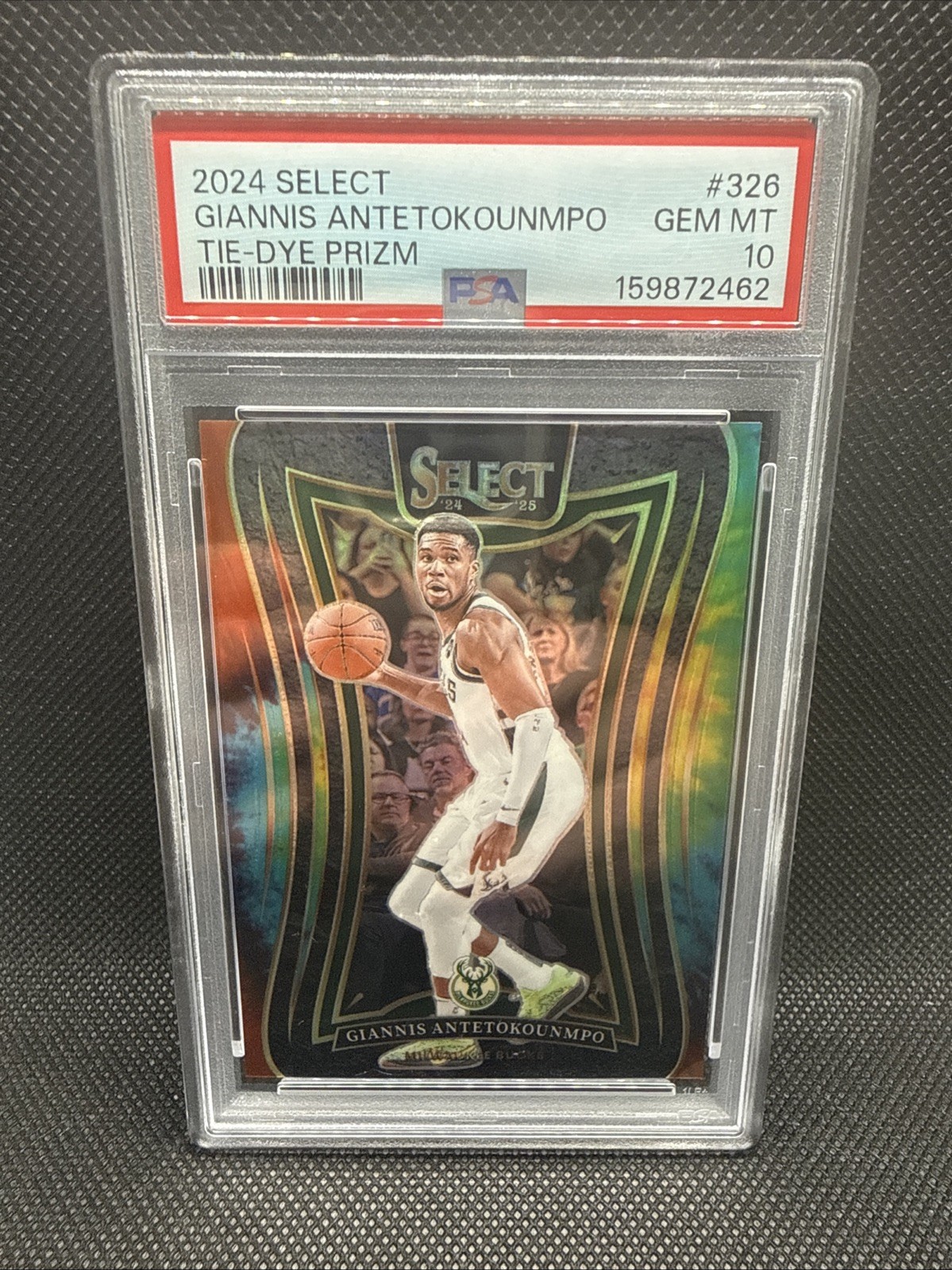 2024 Select Giannis Antetokounmpo Tie Dye Prizm /25 PSA 10 POP 1