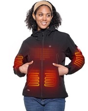 Heated Jacket for Women with 12V Battery Pack Winter Outdoor Soft Shell Elect...