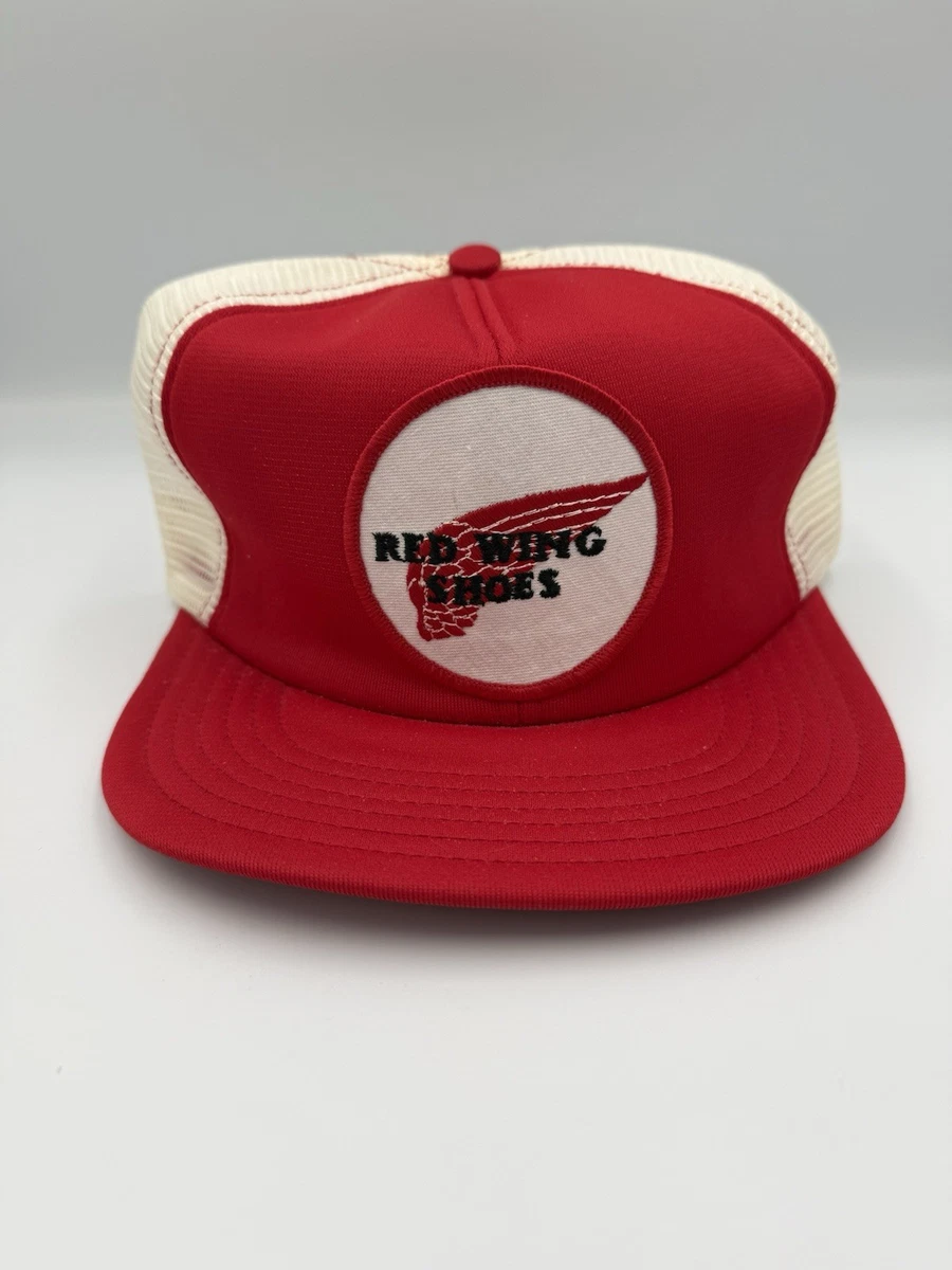 Casquette Red Wing 5 Panneaux Unisexe - Rouge Moyen - Réglable Snapback - État Excellent