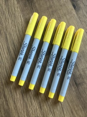 Sharpie ULTRAFEINE PERMANENTE Marker, GELB (PKT 6 MARKER) BRANDNEU
