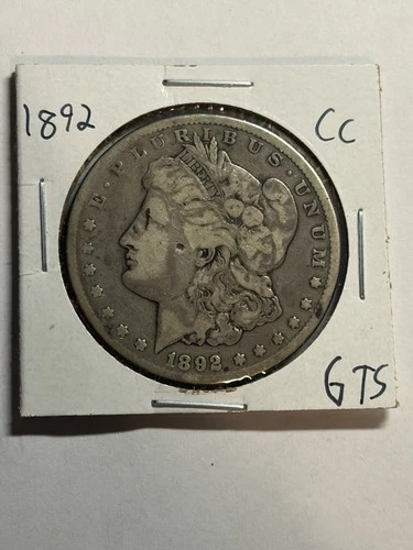 1892-CC MORGAN SILVER DOLLAR VF DETAILS TOUGH DATE CC