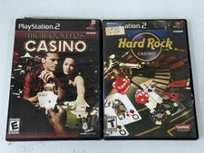 PLAYSTATION 2 HIGH ROLLERS CASINO AND HARD ROCK CASINO PS2 VIDEO GAMES LOT OF 2
