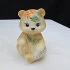 Fenton Opal Satin GSE September HP Sitting Bear Special Order LE 2018 W725