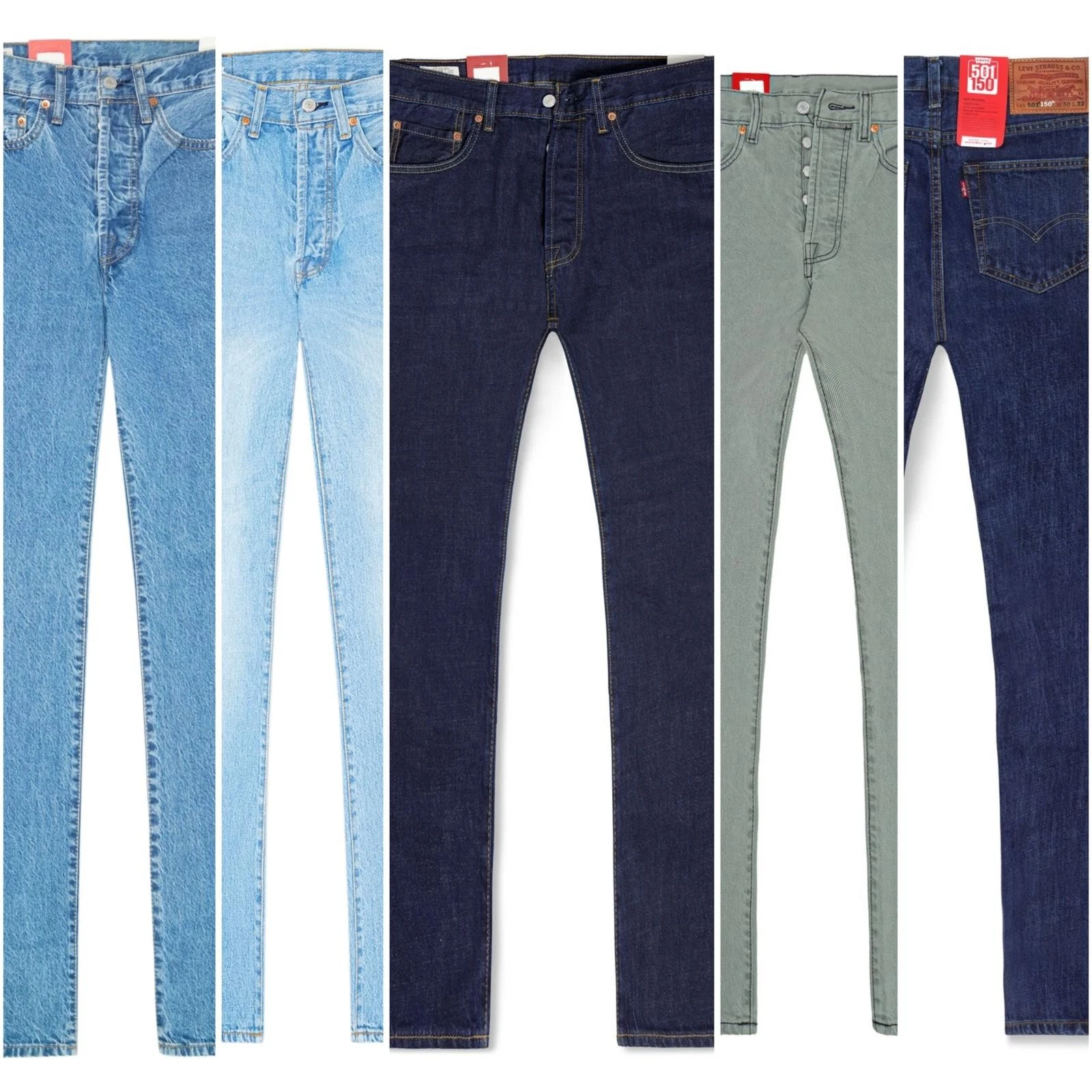 Levis 501 Mens Original Straight Fit Regular Leg Denim Jeans New