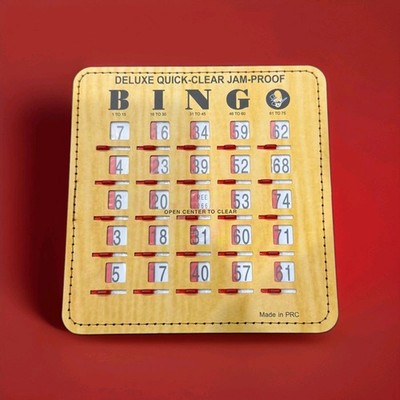 15 - Jam-Proof Easy-Read Large Print Fingertip Bingo Cards with Sliding Windows