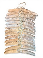 Vintage Clothes Hangers Satin Padded Boudoir Lingerie Lot of 13