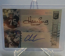 2018 Panini Donruss Elite Dual Auto Howie Long Chris Long Family Ties /25