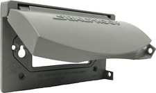 1 Gang Horizontal Metal Flat Outdoor Outlet Cover UL Listed