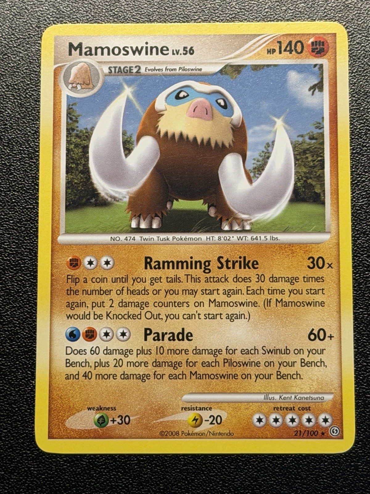 Mamoswine 21/100 Majestic Dawn Rare Pokemon Card