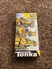 Tonka Metal Movers - 3 pack - Mighty Dump Truck, Front Loader & Bulldozer New 