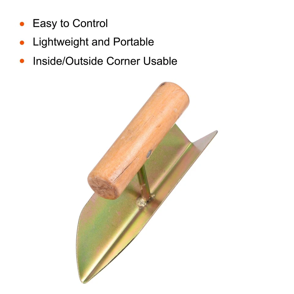 Inside Corner Trowel, 2 Inch Drywall Corner Tool Galvanized Steel Corner Shaping - Imagem 4 de 4