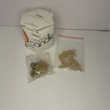 Libby Crystal Candle Float & Wicks Vintage Replacement Parts Unused In Box