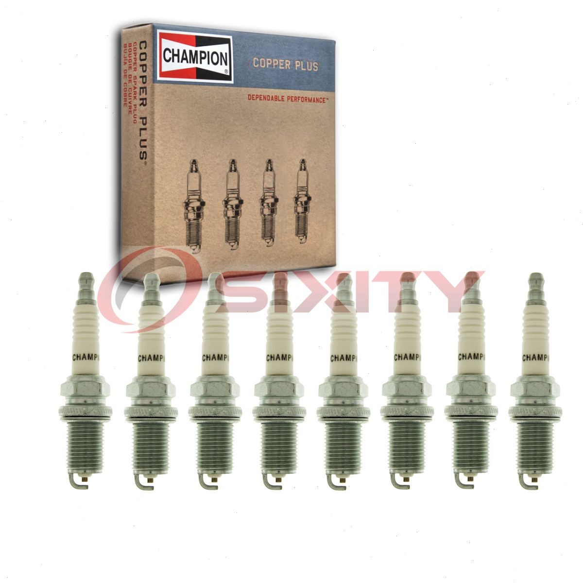 8 pc Champion Copper Plus Spark Plugs for 2002-2004 Jeep Grand Cherokee 4.7L ml