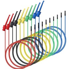 Test Hook for Mini Grabber to Breadboard with Flexible Silicone Insulation
