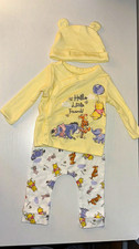 Disney: Winnie the Pooh 3pc Pants Set 3-6M Yellow Long Sleeve Hat