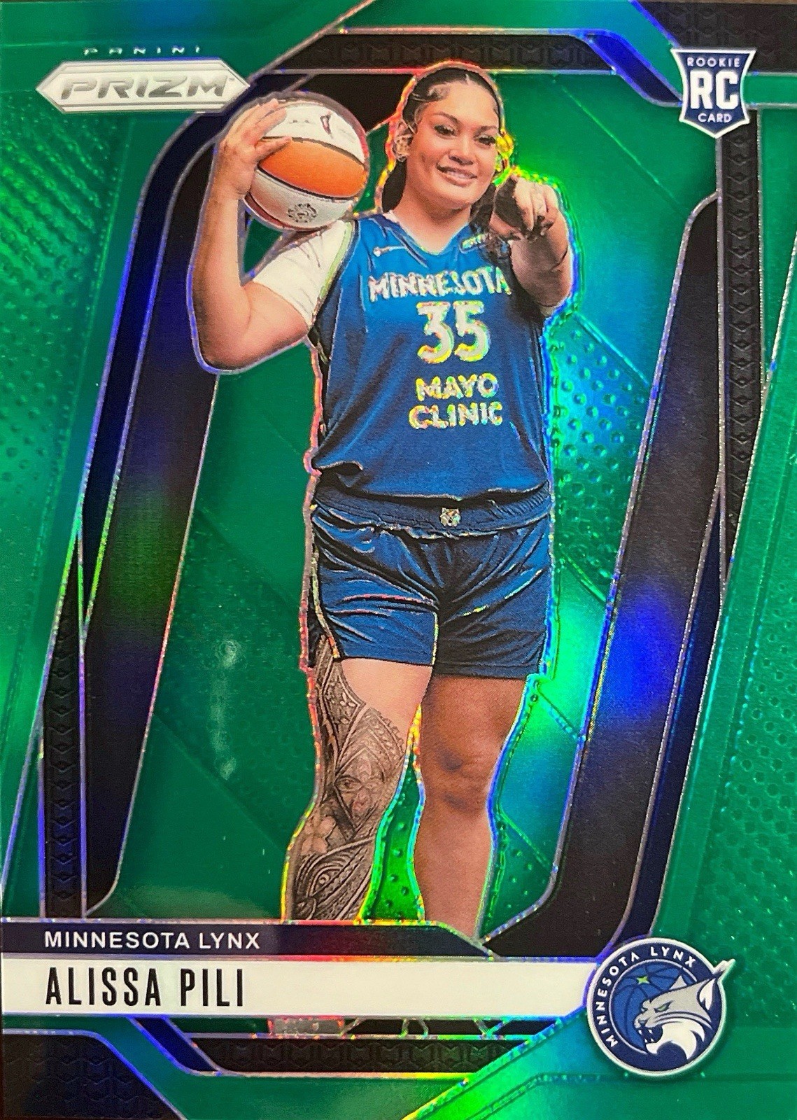 Alissa Pili Prizm 2024 #150 Green Prizm Rookie Card Minnesota Lynx