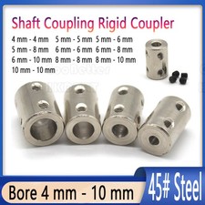 45 Steel Shaft Coupling Rigid Coupler Shaft Power Transmission Connector DIY