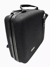 Borsa per laptop tracolla da notte Samsonite nera rigida guscio tessuto.