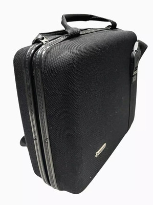 Samsonite schwarze starre Hartstoffschale über Nacht Schultergurt Laptoptasche Tasche.
