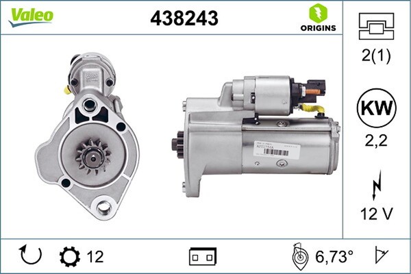 Anlasser Starter Valeo Origins - NEW O.E. Technologie 438243 FüR VW Mercedes 30-image